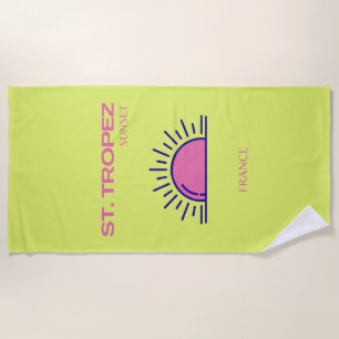 St Tropez, Preppy, Green Strandtuch