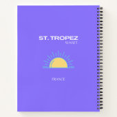 St Tropez, Sunset, Lila Notizblock (Rückseite)