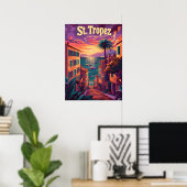 St.Tropez Sunset Poster (Heimbüro)