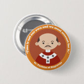 St. Turibius von Mogrovejo Button (Vorne & Hinten)