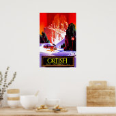 St. Ulrich, Dolomiti Alpen, Grödnerski, Italien Poster (Küche)