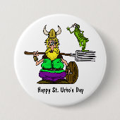 St. Urho Buttons mit Peace Grasshopper (Vorderseite)