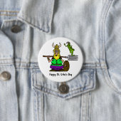 St. Urho Buttons mit Peace Grasshopper (Beispiel)
