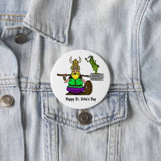 St. Urho Buttons mit Peace Grasshopper (Beispiel)