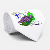 St. Urho-Day-Krawatte mit Betrunkenem Grasshopper Krawatte (Gerollt)