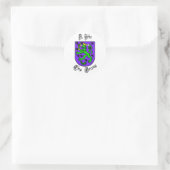 St. Urho Der tapfere Wappen-Aufkleber Runder Aufkleber (Tasche)