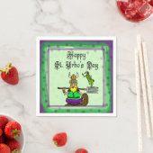 St. Urho Grasshopper Peace Sign Napkins Serviette (Beispiel)
