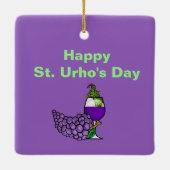 St. Urho Grasshoppers & Wine Ornament (Rückseite)