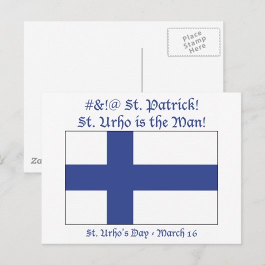 St. Urho ist der Mann Postkarte (Vorne/Hinten)