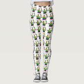 St. Urho mit Grasshopper auf Pitchfork Leggings (Vorderseite)