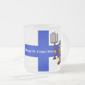 St. Urho mit Heuschrecken-der finnischen Mattglastasse (VorderseiteRechts)