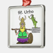 St. Urho mit Peace Grasshopper Weihnachtsschmuck (Links)