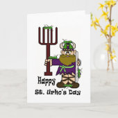 St. Urho mit vielen Grasshopper Card Karte (Gelbe Blume)
