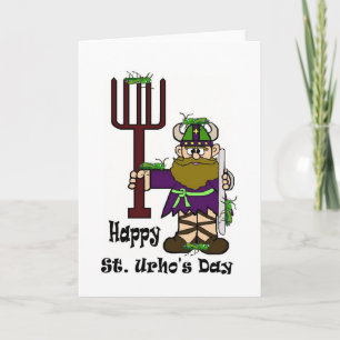 St. Urho mit vielen Grasshopper Card Karte