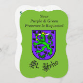 St. Urho-Party Einladung mit Wappen (Vorne/Hinten)