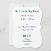 St. Urho-Party Einladung mit Wappen (Rückseite)