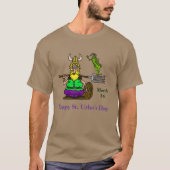 St. Urho T - Shirt mit Peace Grasshopper (Vorderseite)