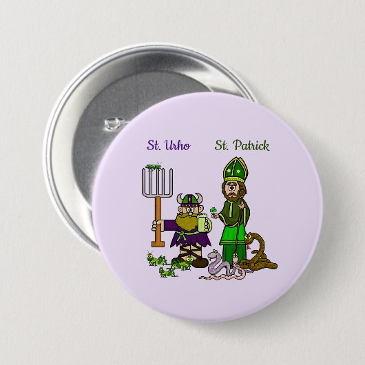 St. Urho und St. Patrick auf Big Button (Vorne & Hinten)