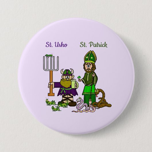 St. Urho und St. Patrick auf Big Button (Vorderseite)