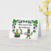 St. Urho und St. Patrick Day Combination Card Karte (Gelbe Blume)