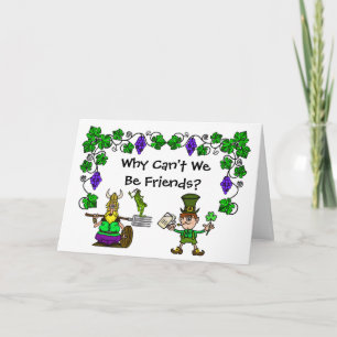 St. Urho und St. Patrick Day Combination Card Karte
