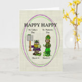 St. Urho und St. Patrick Together Card Karte (Gelbe Blume)