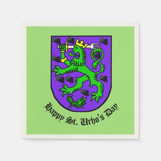 St. Urho Wappen Party Napkins Serviette (Vorderseite)