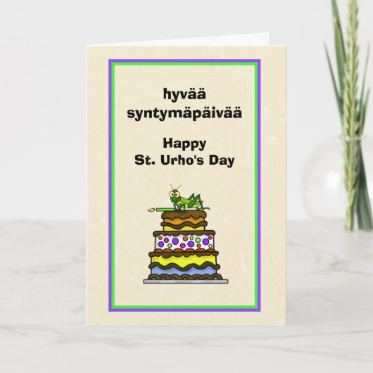 St. Urho's Day Birthday Card März 16. Karte (Vorderseite)