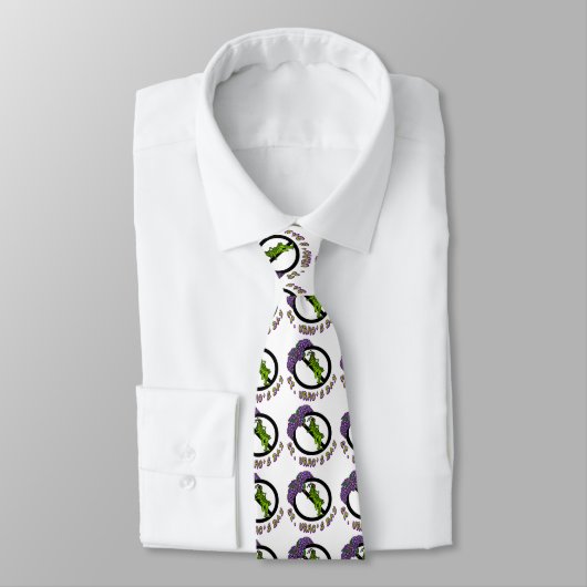 St. Urho's Day Grasshopper Ban Fun Necktie Krawatte (Gebunden)
