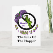 St. Urho's Day Grasshopper Ban Grußkarte Karte (Vorderseite)