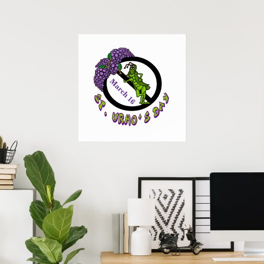 St. Urho's Day Grasshopper Ban Poster (Heimbüro)