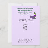 St. Urho's Day Party Einladung Lila & Green (Rückseite)