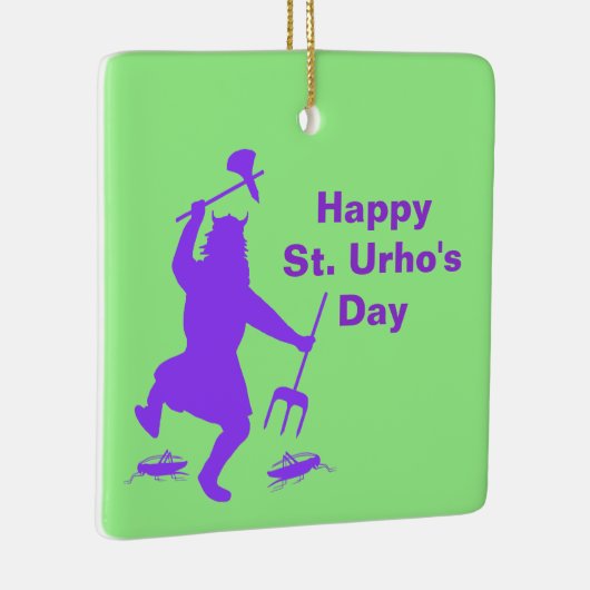 St. Urho's Day Silhouette Ornament (Rechts)