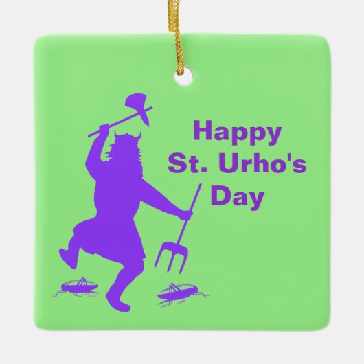 St. Urho's Day Silhouette Ornament (Vorderseite)