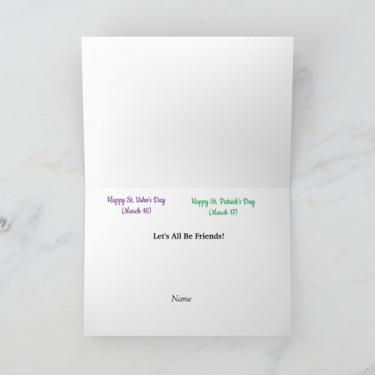 St. Urho's Day & St. Patrick's Day Card Karte (Innenseite)