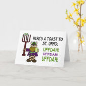 St. Urho's Day Toast Grußkarte Karte (Gelbe Blume)