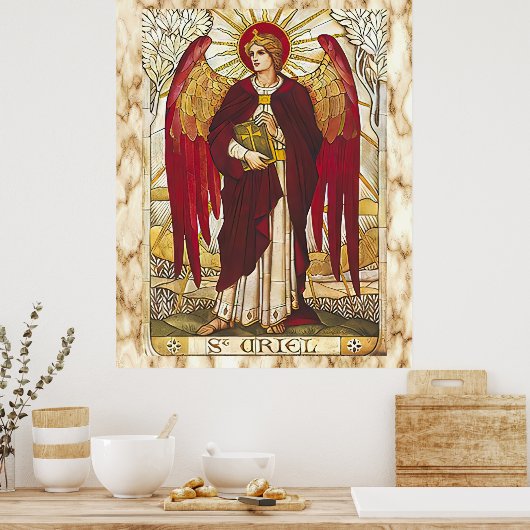 St Uriel Der Erzengel Engel Poster (Küche)