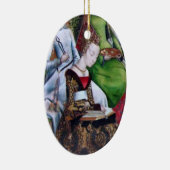 St. Ursula Reading (Detail; M 070) Keramik Ornament (Rechts)