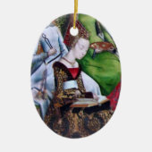 St. Ursula Reading (Detail; M 070) Keramik Ornament (Vorne)