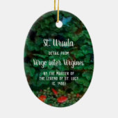 St. Ursula Reading (Detail; M 070) Keramik Ornament (Hinten)