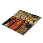 St Ursula und vier Heilige (Tempera auf Platte) Fliese (Seite)