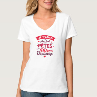 St Valentin Couple Je T'aime Plus Que Tu Ronfles T-Shirt
