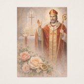 St. Valentine Catholic Wedding Prayer Card (Vorderseite)