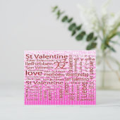 St. Valentine Multilingual Love Feiertagspostkarte (Stehend Vorderseite)