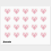 St Valentine Pink Catholic Heart Illustration Herz-Aufkleber (Blatt)