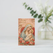 St. Valentine Prayer Poem Religious - Holy Card Visitenkarte (Stehend Vorderseite)