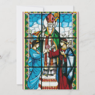 St. Valentine Schutzheilige des Gedichts Religiös Feiertagskarte