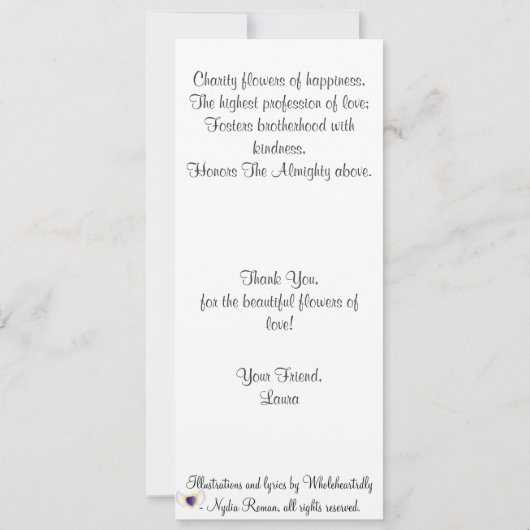 ST. Valentinens Gedicht individuell gestalten Einladung (Rückseite)