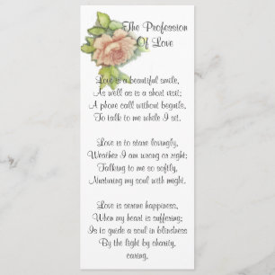 ST. Valentinens Gedicht individuell gestalten Einladung