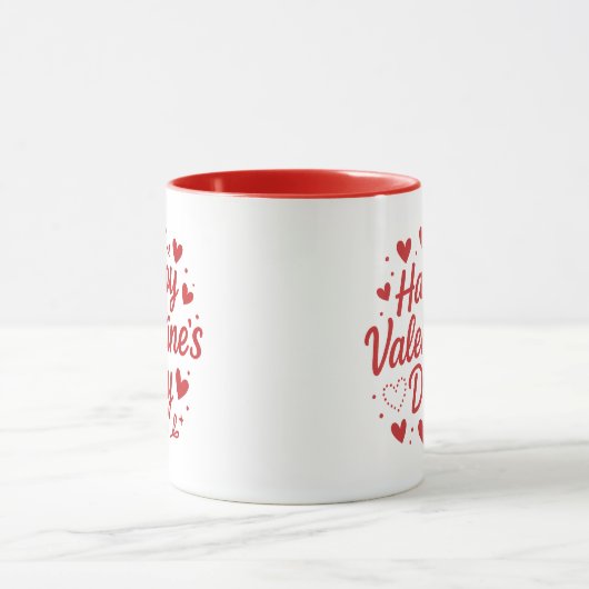 St. Valentine's Day Red Coffee Mug Tasse (Zentrum)